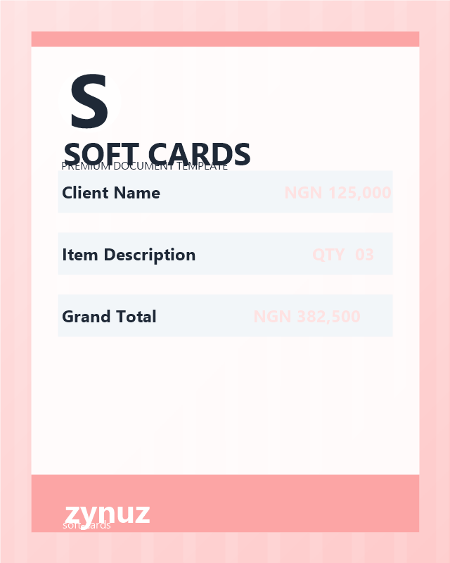 Soft Cards template preview